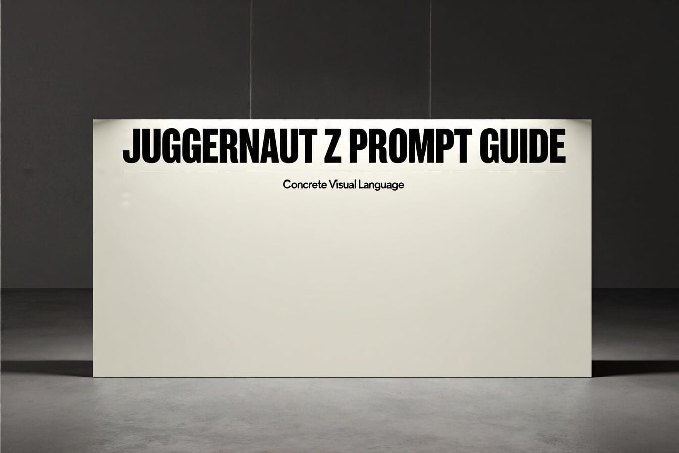 Poster-style example showing prompt text hierarchy and placement in an image.