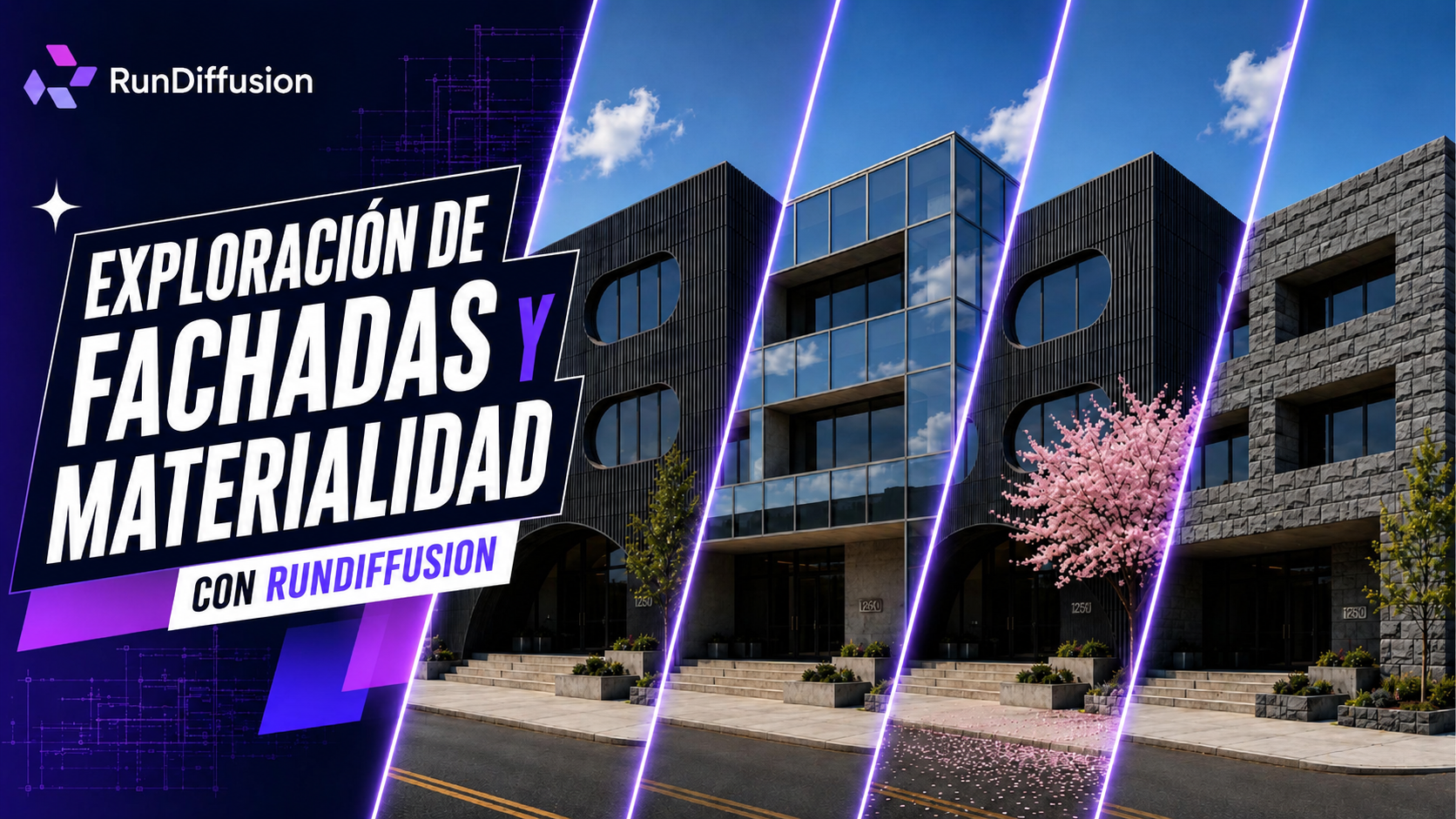 Exploración de fachadas y materialidad con RunDiffusion