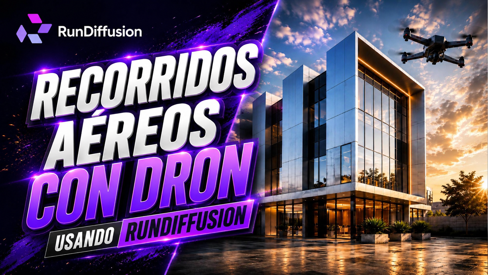 Recorridos aéreos con dron usando RunDiffusion