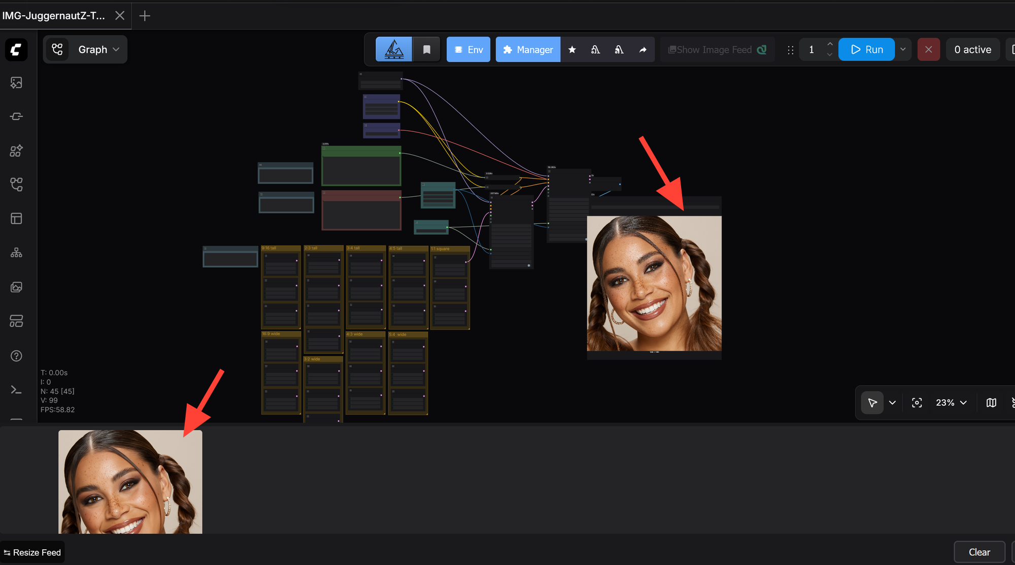 Generated image output preview in ComfyUI after the workflow runs.