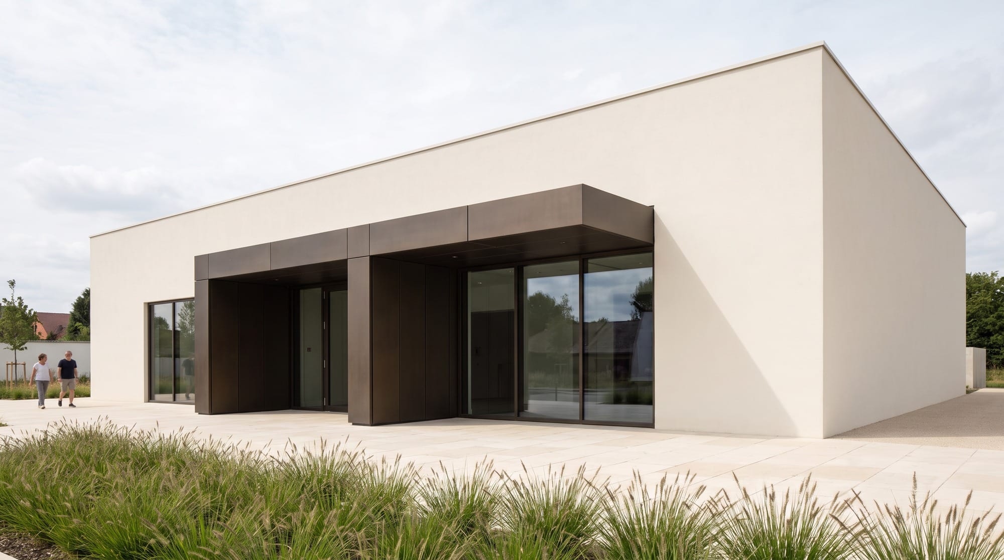 Image 1 showing the original pavilion before the board formed concrete facade edit.