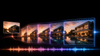 Seedance 2.5 changelog hero showing connected golden-hour architectural video frames and a native-audio waveform.