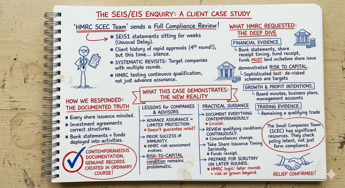 SEIS Advance Assurance Is Not Approval: What We Learned From Recent HMRC Enquiry