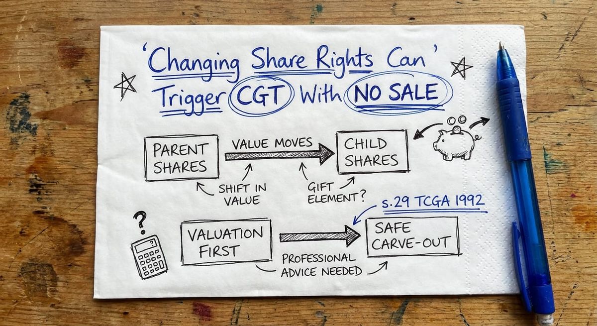 Changing Share Rights Can Trigger CGT With NO SALE