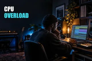 Editorial cover for Ableton CPU Overload: Find the Bottleneck, created with GPT Image 2.5 Sunburst