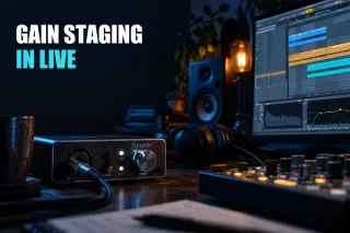 Editorial cover for Gain Staging in Ableton Live: Where Headroom Actually Matters, created with GPT Image 2.5 Sunburst