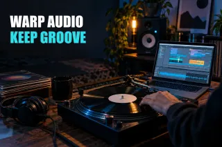 Editorial cover for Warp Audio in Ableton Live: Fix Tempo Without Damaging the Groove, created with GPT Image 2.5 Sunburst
