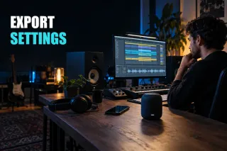 Editorial cover for Ableton Live Export Settings: Choose by Destination, Not a Preset, created with GPT Image 2.5 Sunburst