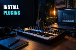 Music studio and equipment related to the article