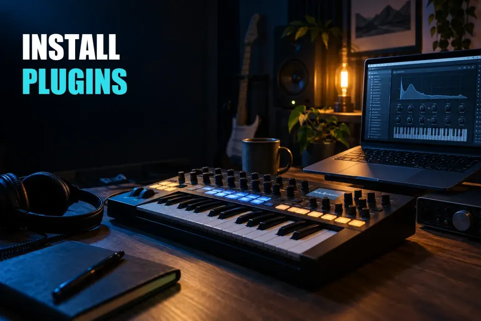 Music studio and equipment related to the article