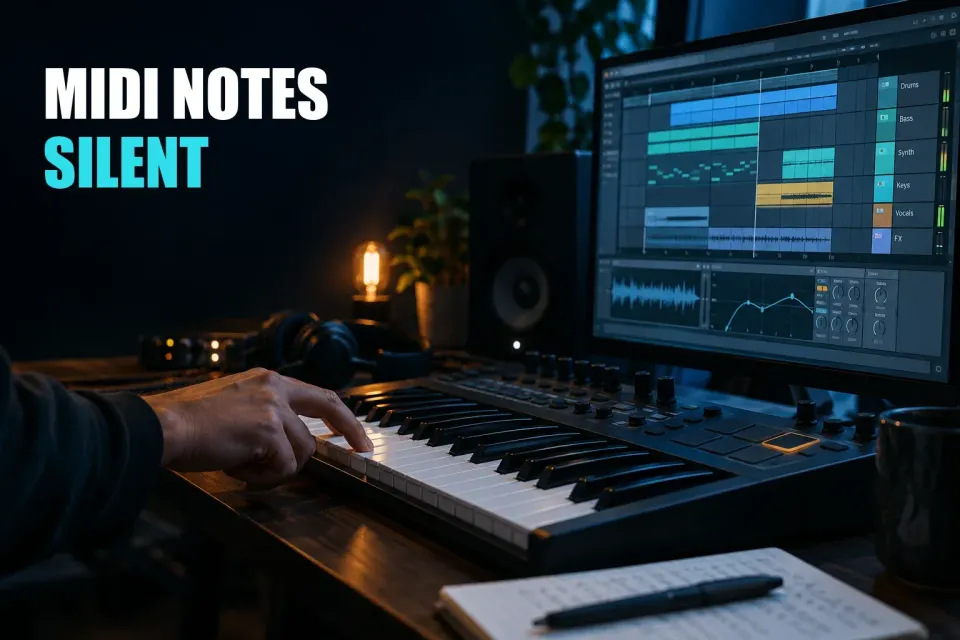 Music studio and equipment related to the article