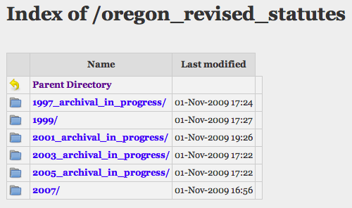 WebLaws Archive Listing
