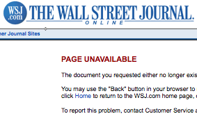 Example - 'page unavailable' Engineering a working permalink system can be tricky