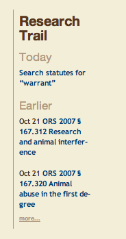 The mini-view in the sidebar