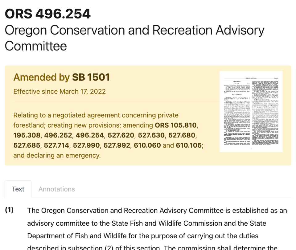 Oregon Revised Statutes (ORS) — up to date through 2024