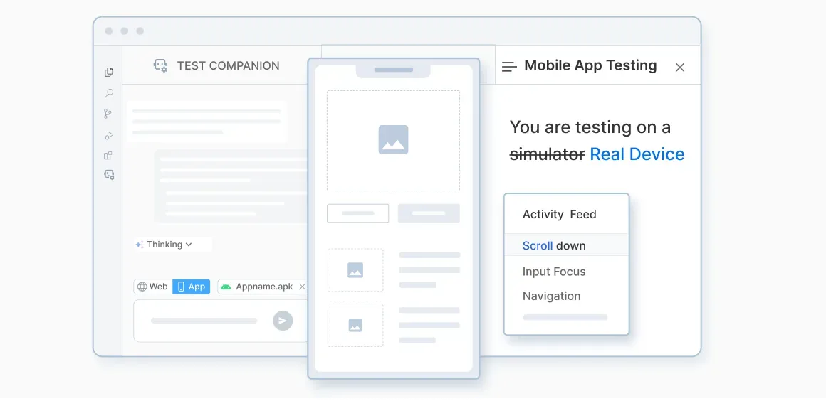 A mockup of an integrated development or testing environment.