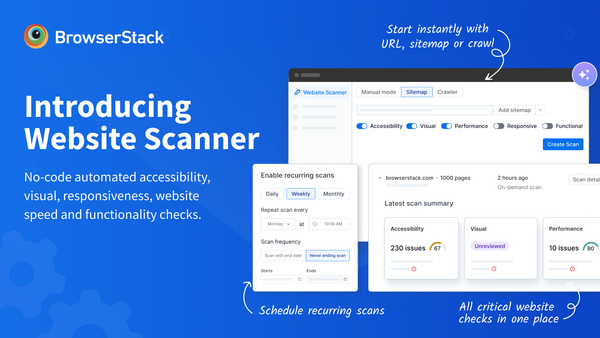 Introducing BrowserStack Website Scanner