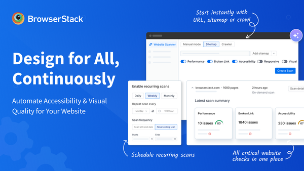 Design for All, Continuously: Automate Accessibility & Visual Quality for Your Website