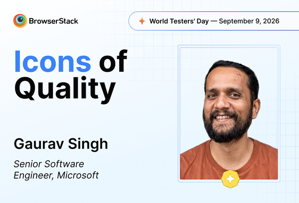 Honoring #IconsOfQuality: Gaurav Singh