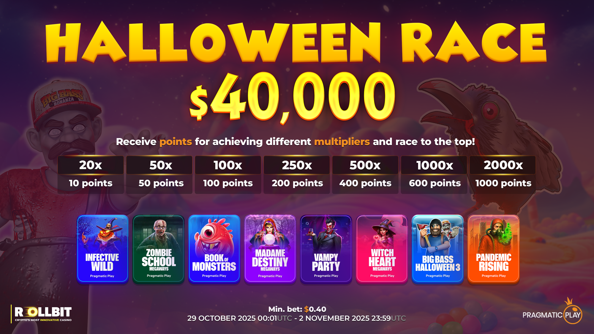 Rollbit $40,000 Halloween Race Event
