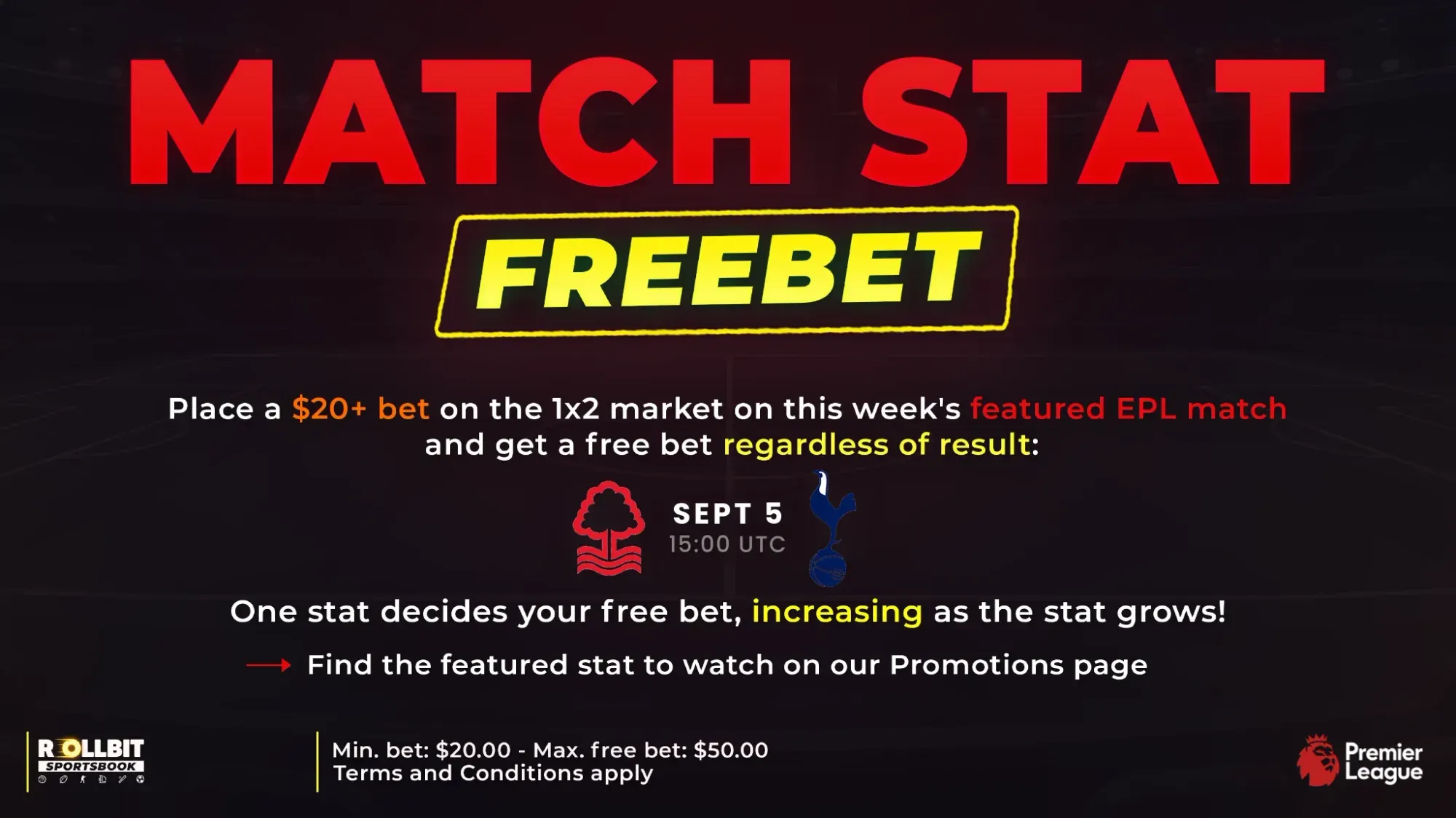 EPL Match Stat Free Bet Week 3!