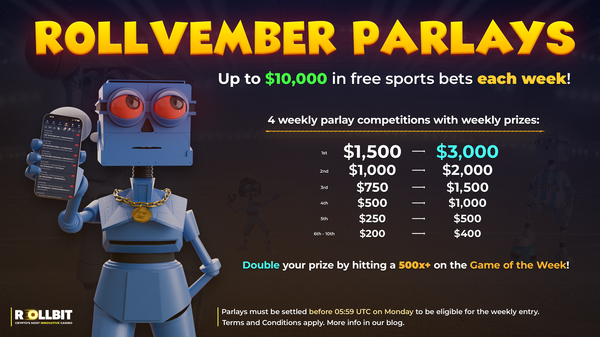 Rollvember Parlay Competitions: Up to $40,000 in weekly prizes!