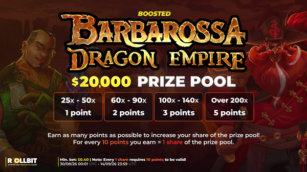 $20,000 Boosted Barbarossa Dragon Empire Promotion
