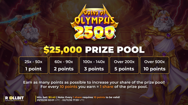 $25,000 Gates of Olympus 2500 Promotion