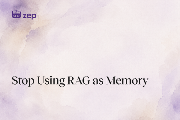 Stop Using RAG for Agent Memory