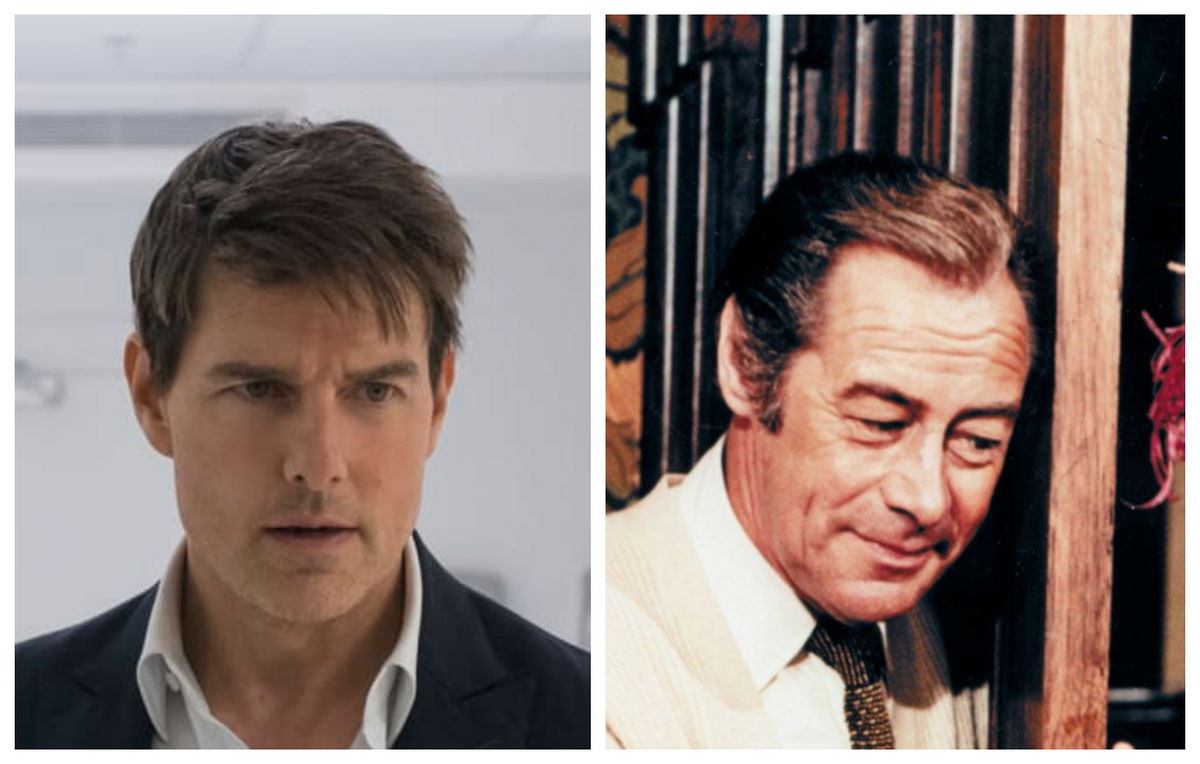 A picture of Tom Cruise and Rex Harrison side-by-side.