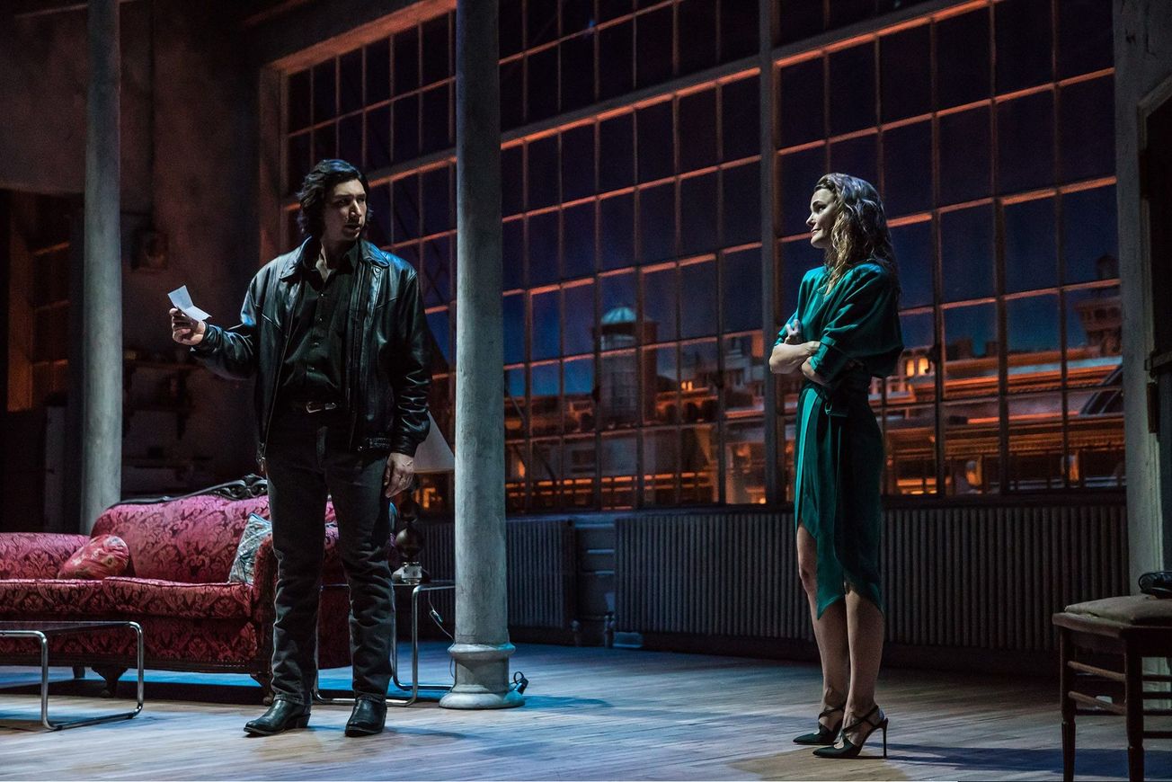 Review: A blazing Adam Driver commands the stage in ‘Burn This’
