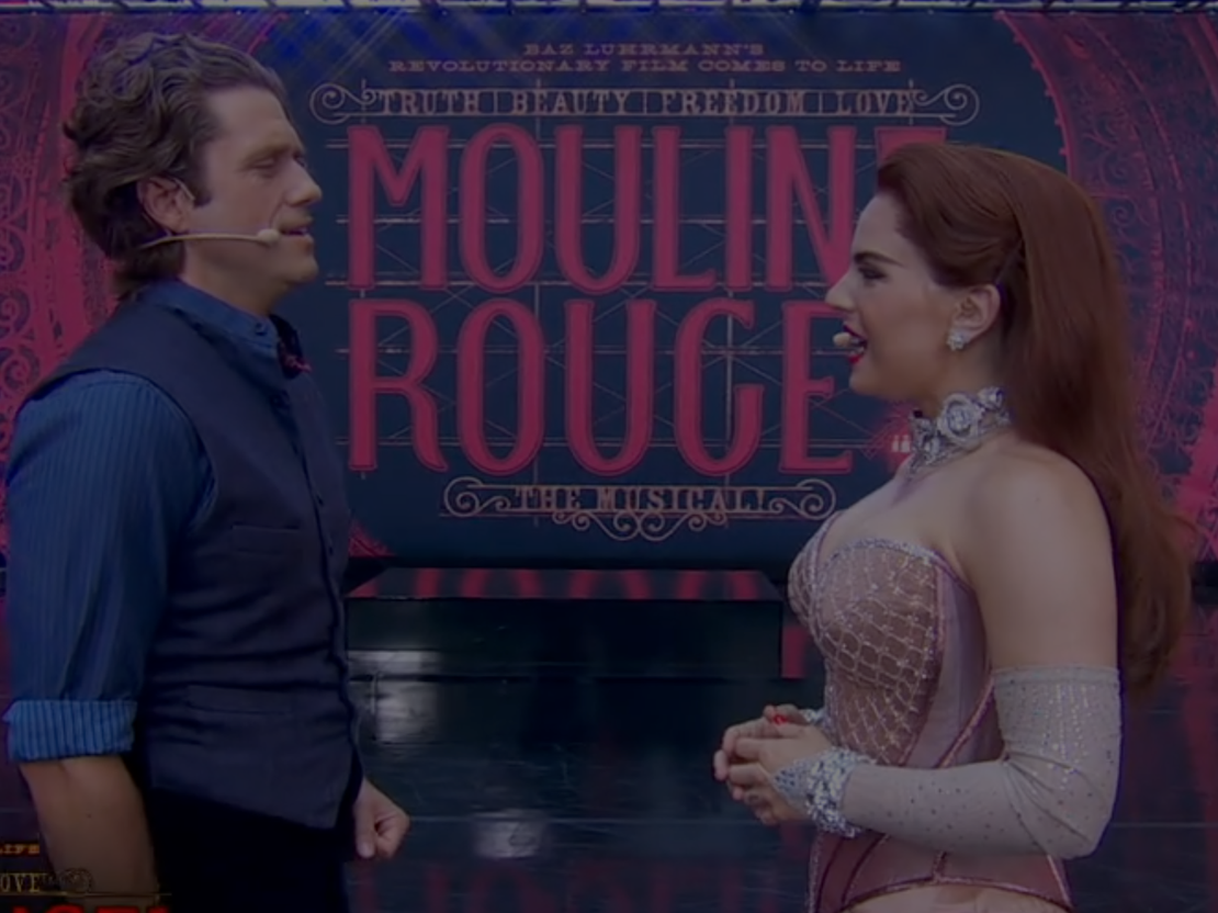 Watch Aaron Tveit and Joanna ‘JoJo’ Levesque lead a medley from ‘Moulin Rouge!’