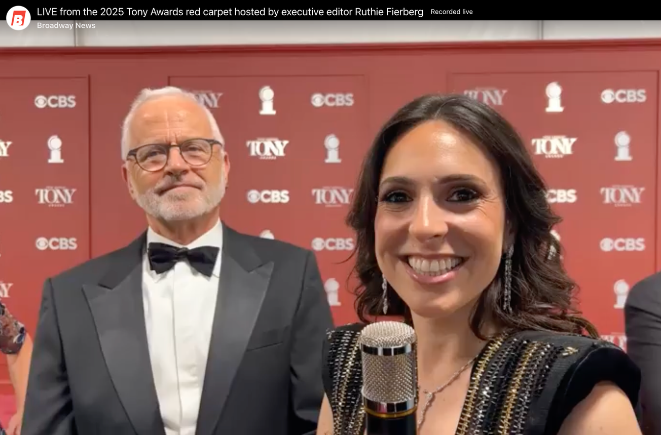 Watch Broadway News greet Kristin Chenoweth, Lea Michele, Branden Jacobs-Jenkins and more on the 2025 Tony Awards red carpet