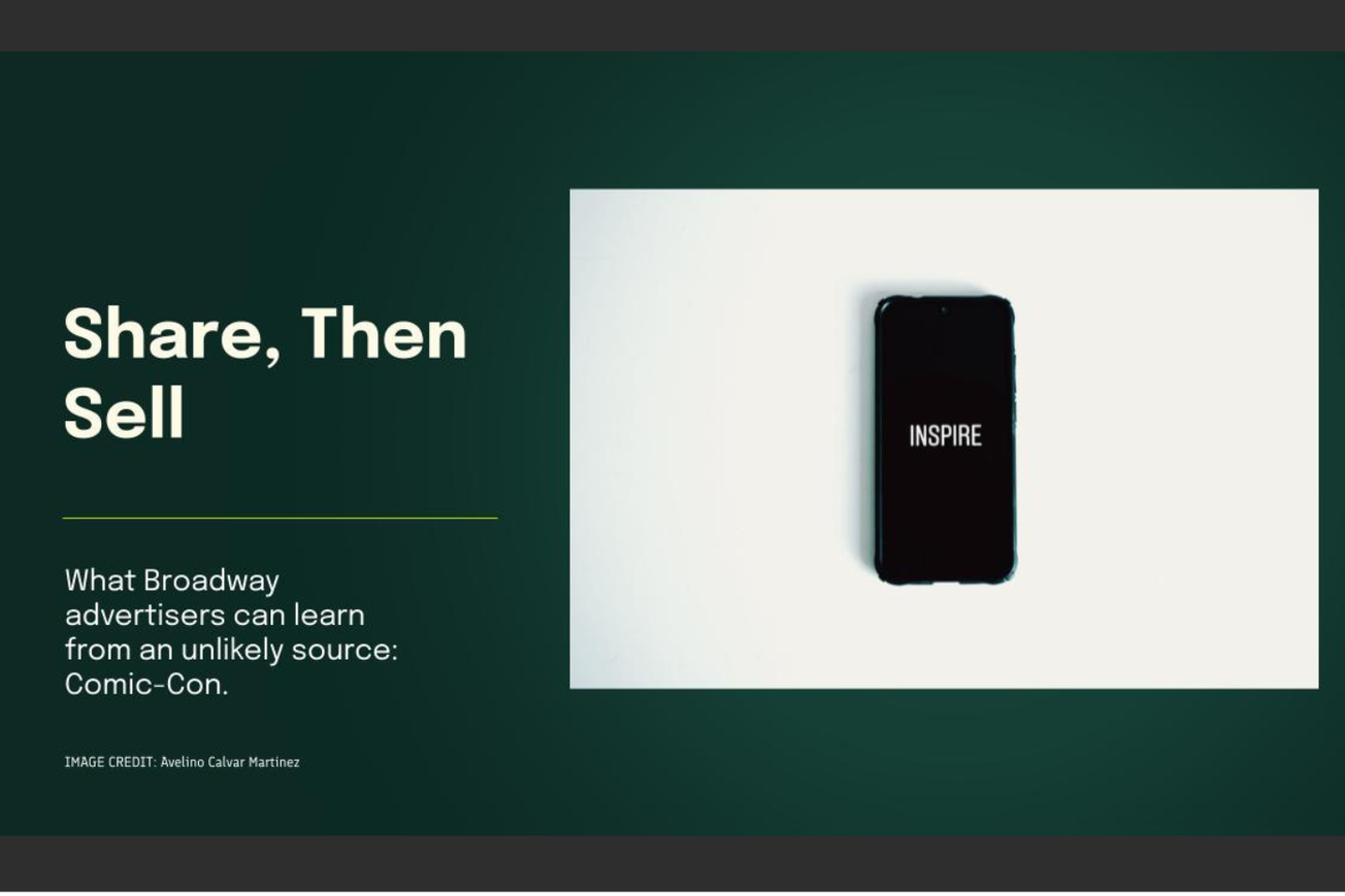 Share Don’t Sell: Lessons from Comic-Con