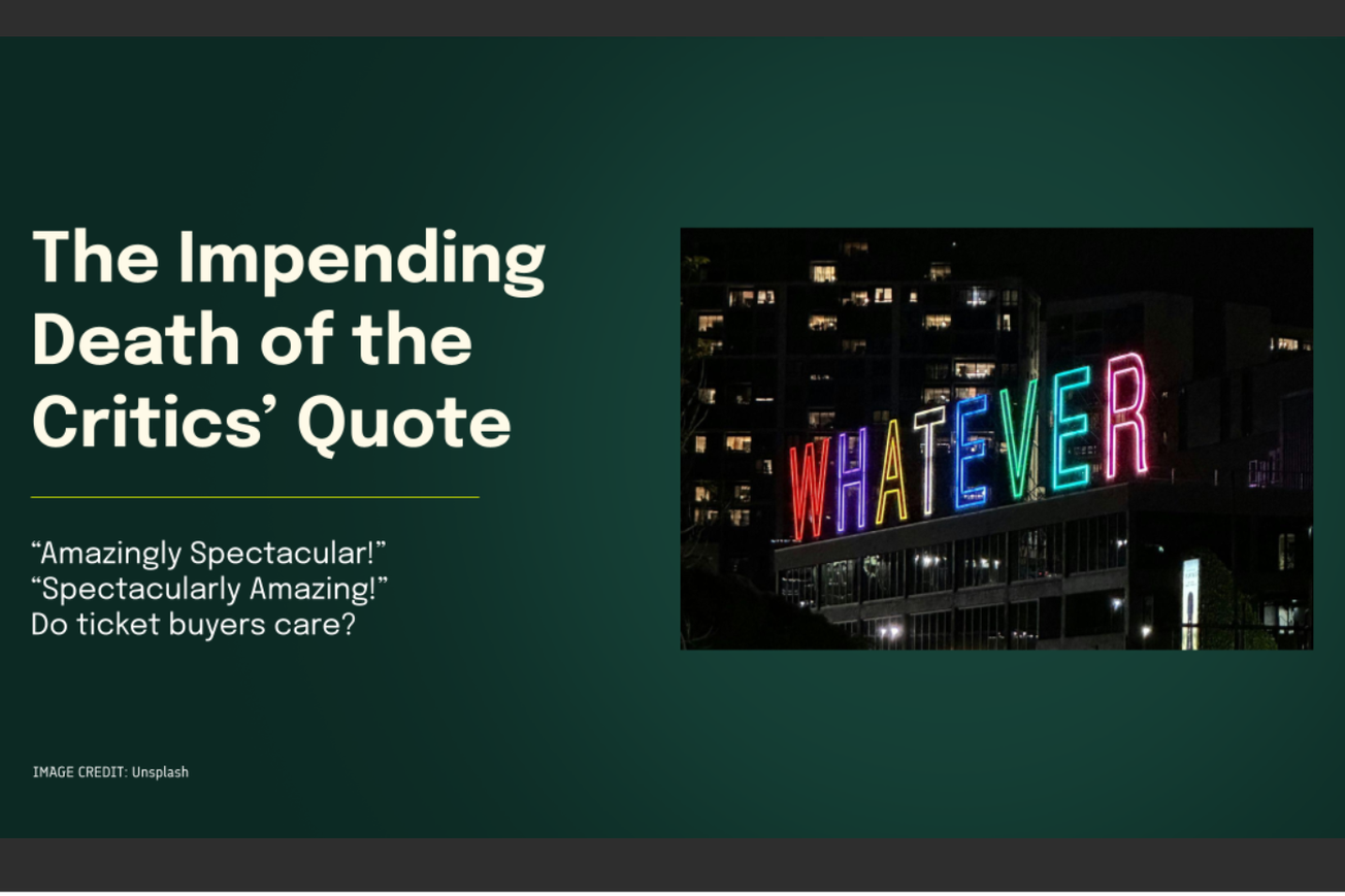 The Impending Death of the Critics' Quote