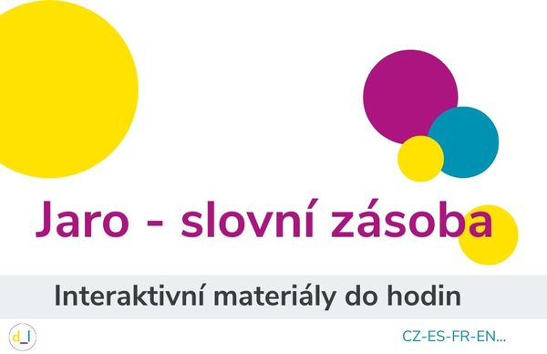Jarní slovní zásoba - aktivita do jazykových lekcí