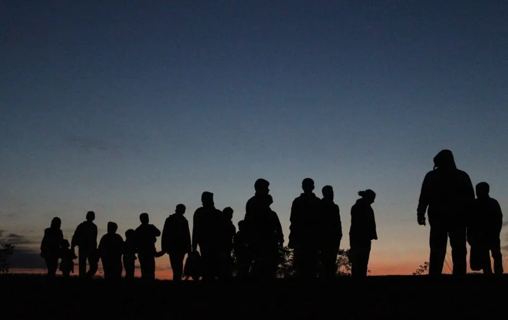 Gruppo di Migranti su rotta clandestina