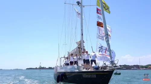 barca a vela dell'associazione AIL in occasione degli Itaca Days