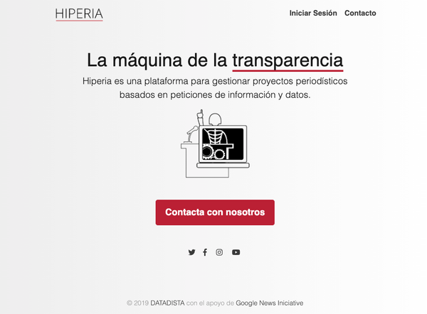 DATADISTA presenta Hiperia, la máquina de la transparencia, creada con el apoyo de la Digital News Iniciative (DNI) de Google