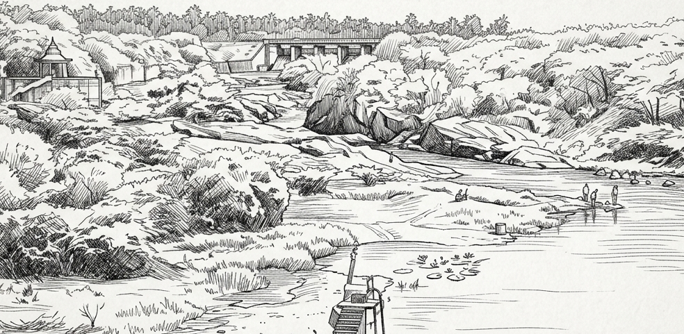 Sketch of the Haridra River Basin