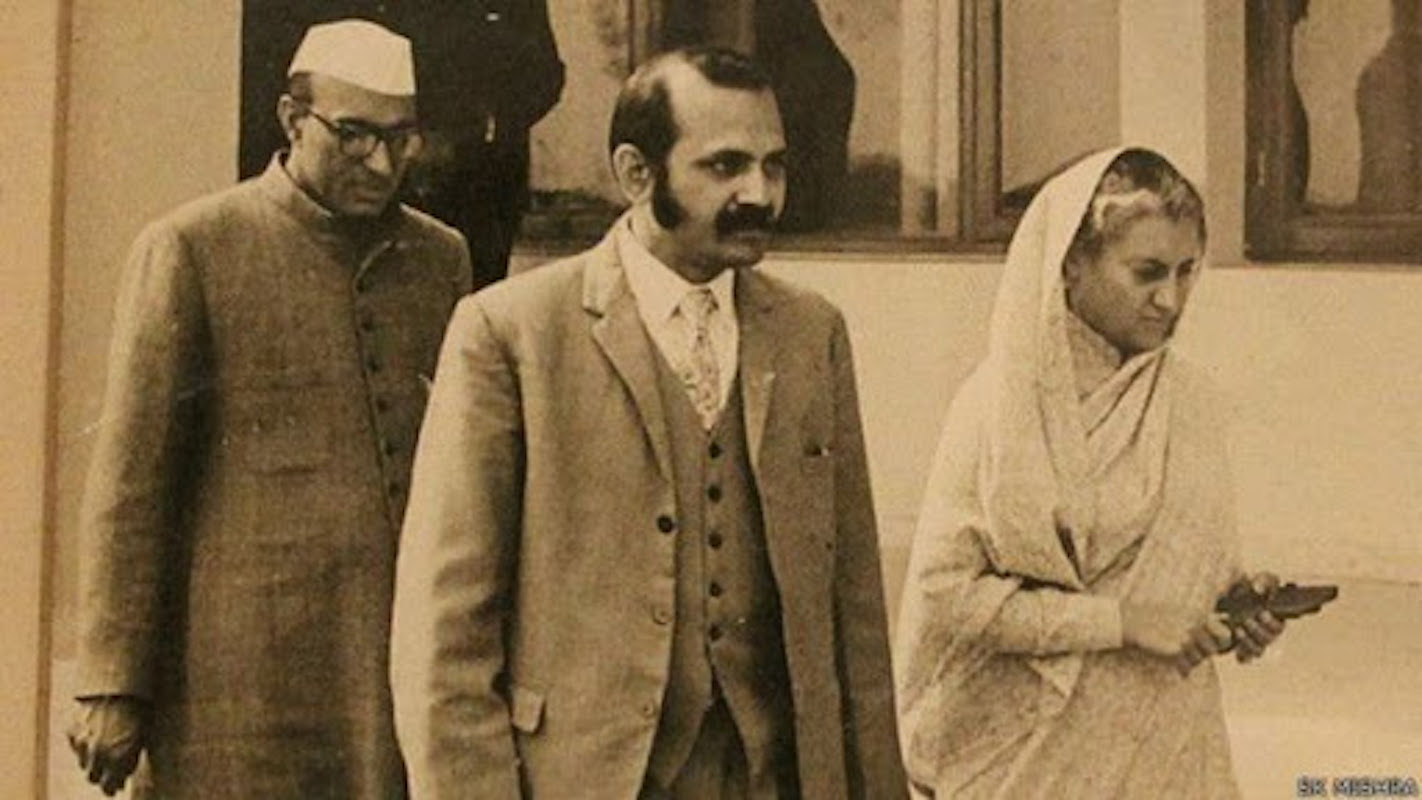 Bansi Lal with Indira Gandhi