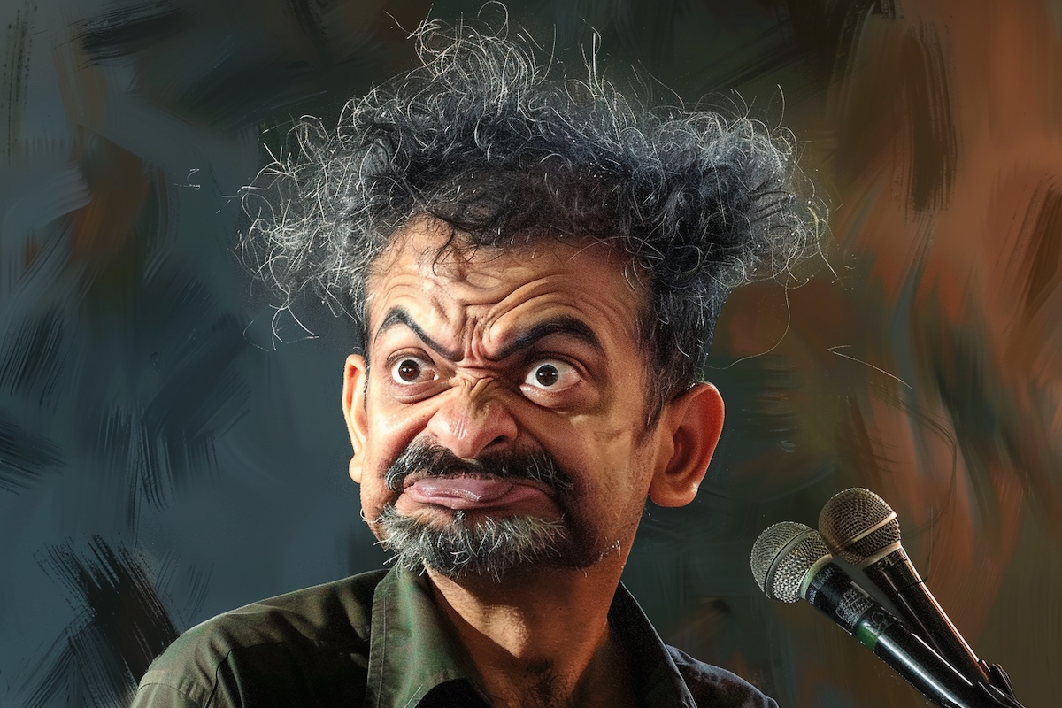 Caricature of T.M. Krishna