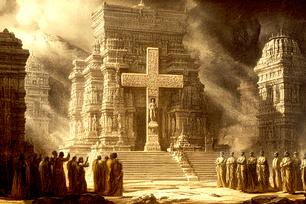 Illustration of a Cross on Tirumala