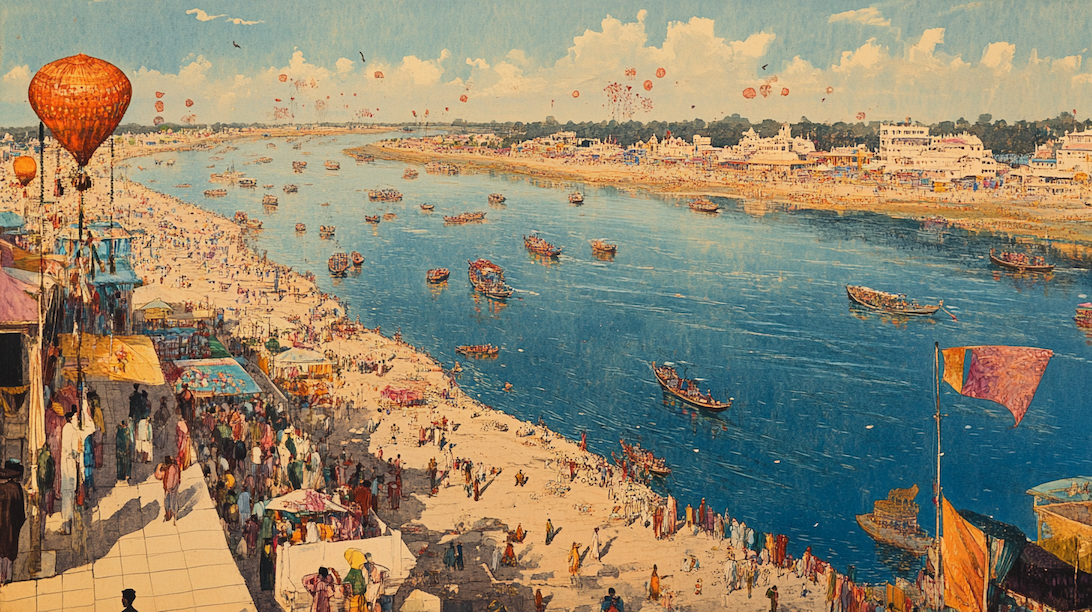 Artist's Impression of Triveni Sangam