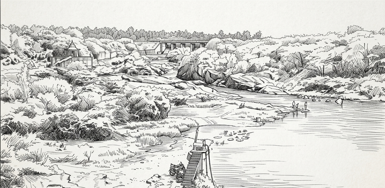 Sketch of the Haridra River Basin