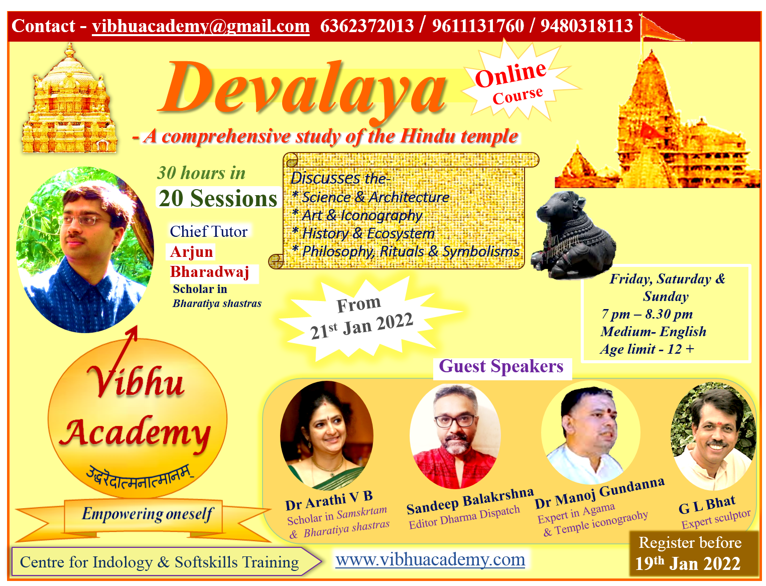 Devalaya - A New Course on Hindu Temples 