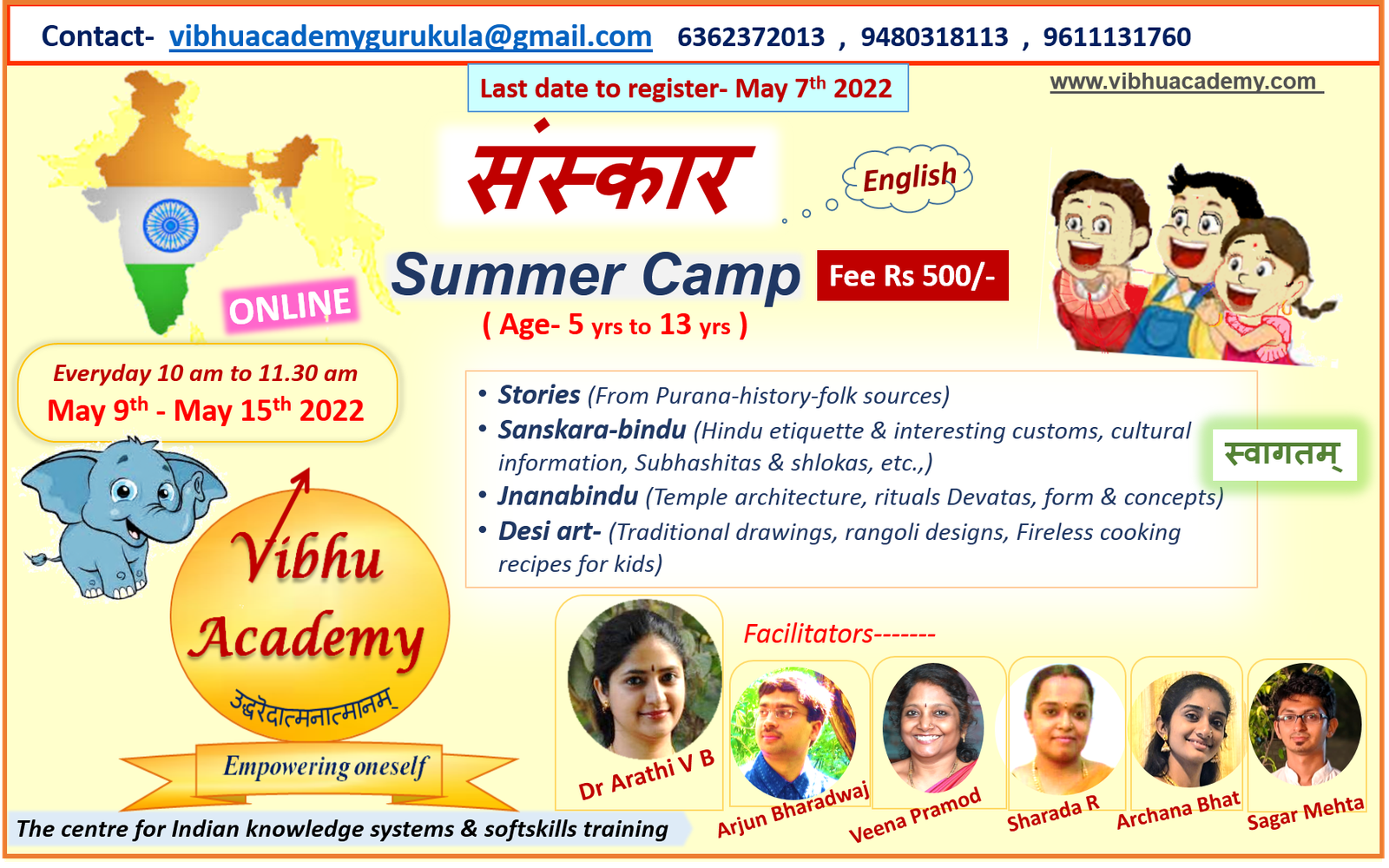 Samskara Shibira: An Online Summer  Camp for Children in Hindu Samskaras