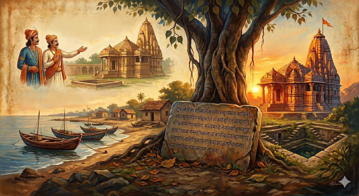 Illustration of Dhamlej Inscription