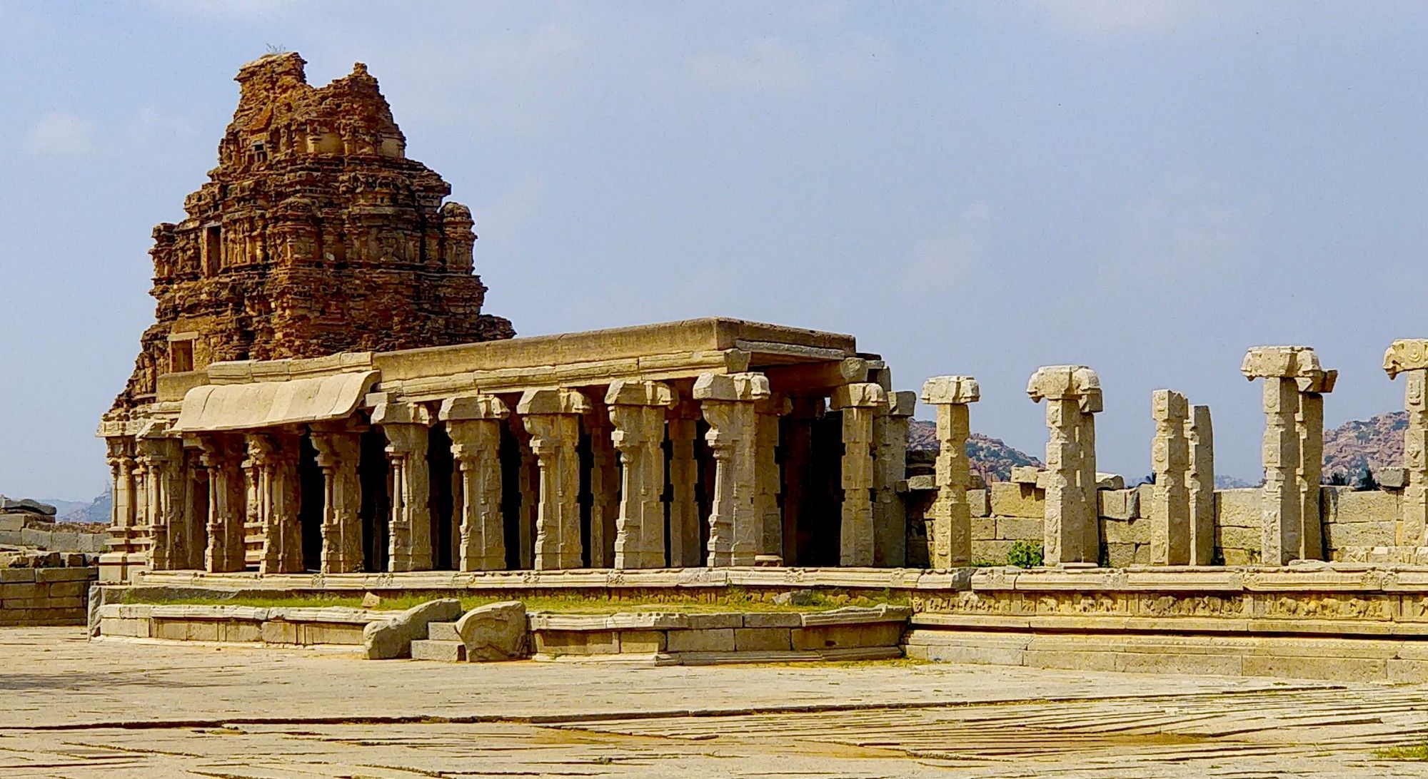 A view of the Ruined Vijaya Vittala Temple Complex, Hampi