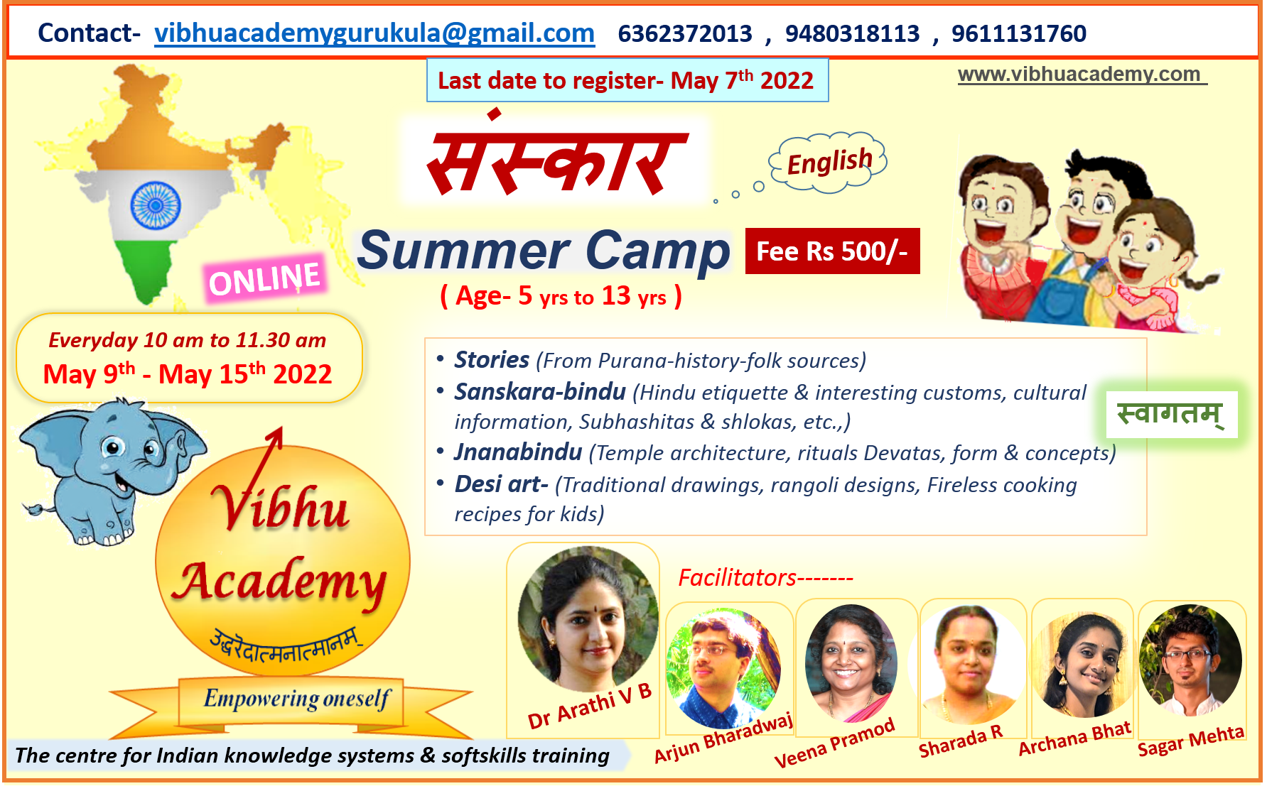 Samskara Shibira: An Online Summer  Camp for Children in Hindu Samskaras